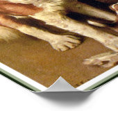 Poster Print: Gute Nacht - mit St. Bernard (Ecke)