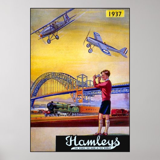 Poster/Print: Hamleys Spielzeugflugzeuge Poster (Vorne)