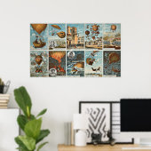 Poster/Print: Heißluftballons - Traum des Fluges Poster (Heimbüro)