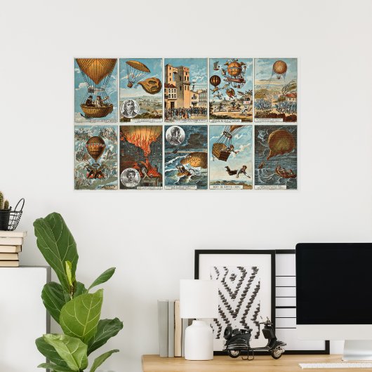 Poster/Print: Heißluftballons - Traum des Fluges Poster (Heimbüro)