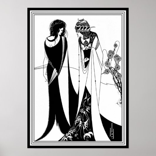 Poster Print: Illustration von Aubrey Beardsley (Vorne)