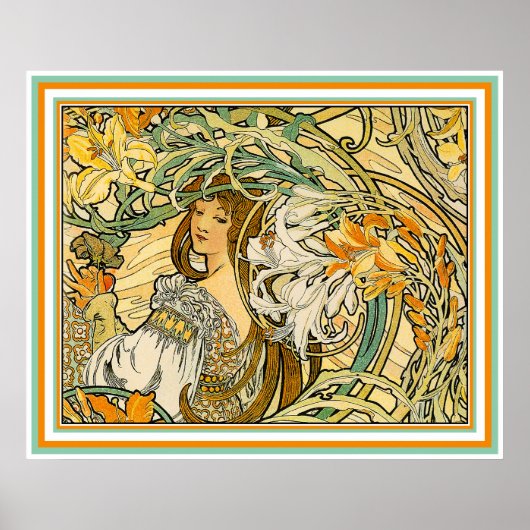 Poster/Print: Jugendstil - Sprache der Blume Poster (Vorne)