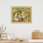 Poster/Print: Jugendstil - Sprache der Blume Poster (Küche)