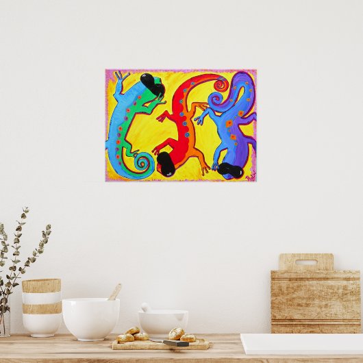 Poster Print-Karibik-Lizards (Küche)