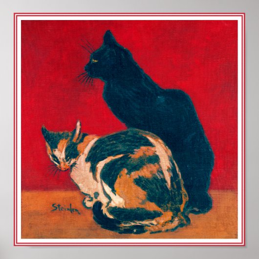 Poster/Print: Les Chats von Theophile Steinlen Poster (Vorne)