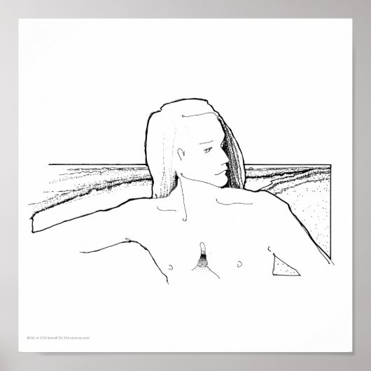 Poster/Print: "Long Hair Man/Landscape" Poster (Vorne)