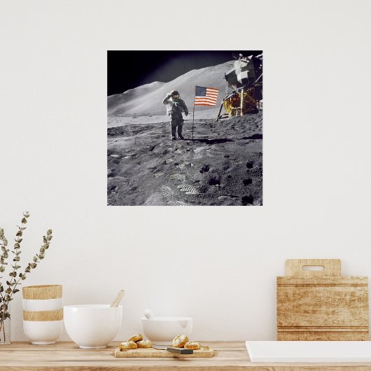 Poster/Print: Man on Moon - NASA 1969 Poster (Küche)