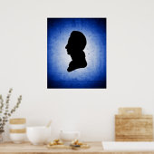 Poster/Print "Man Silhouette on Blue" Poster (Küche)
