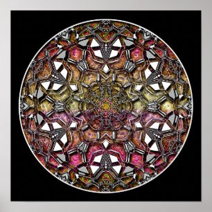 Poster/Print: Metallisches Kristallkaleidoskop Poster