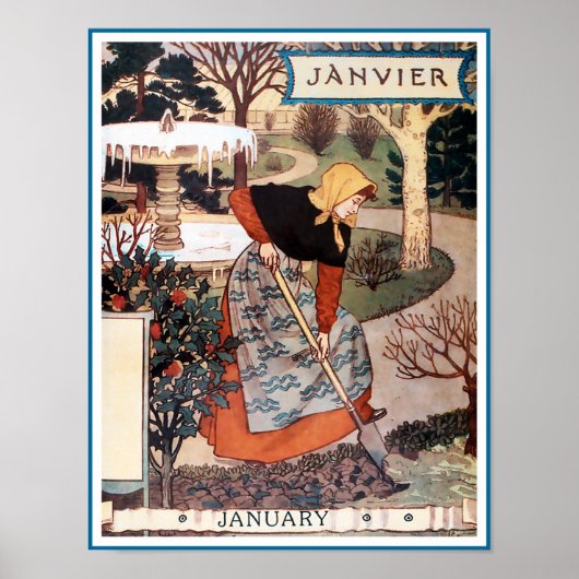 Poster/Print: Monat Januar - Janvier Poster (Vorne)