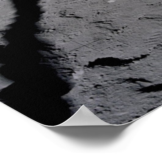 Poster/Print: Moonwalk & American Flag Poster (Ecke)