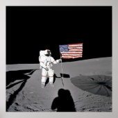 Poster/Print: Moonwalk & American Flag Poster (Vorne)