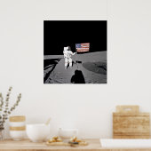 Poster/Print: Moonwalk & American Flag Poster (Küche)