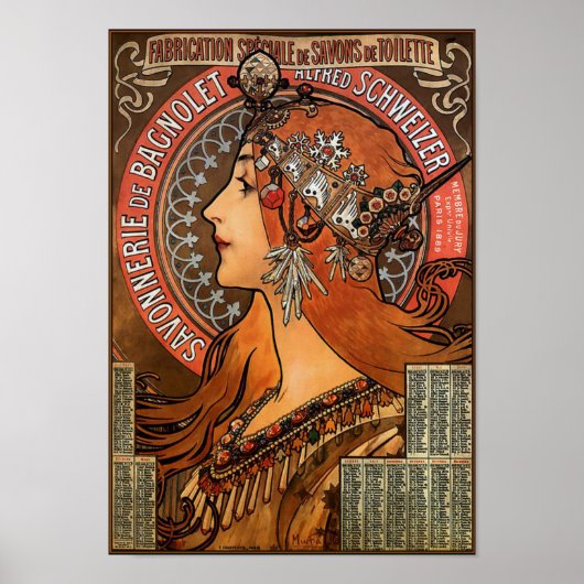 Poster/Print: Mucha - "Savonnerie de Bagnolet" Poster (Vorne)