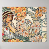 Poster/Print: Mucha - Sprache der Blume II Poster (Vorne)