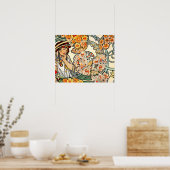 Poster/Print: Mucha - Sprache der Blume II Poster (Küche)