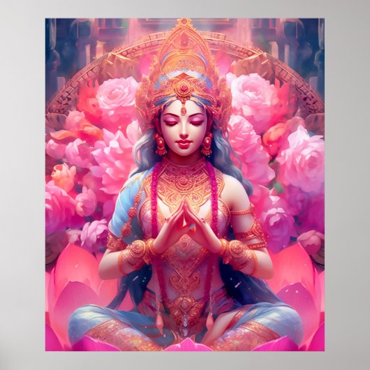 Poster Print oder Digital Download Goddess Lakshmi (Vorne)