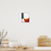 Poster/Print: "Primäre Farben mit String" Poster (Küche)