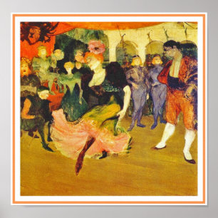 Poster/Print: Tanzen der Bolero: Toulouse-Lautrec Poster