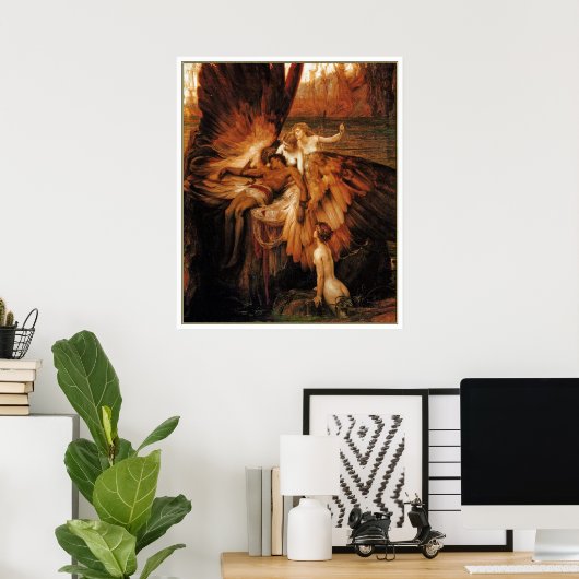 Poster Print: The Launch for Icarus von H. Draper (Heimbüro)