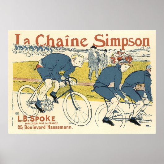 Poster/Print: Toulouse Lautrec Bicycle Chain Ad Poster (Vorne)