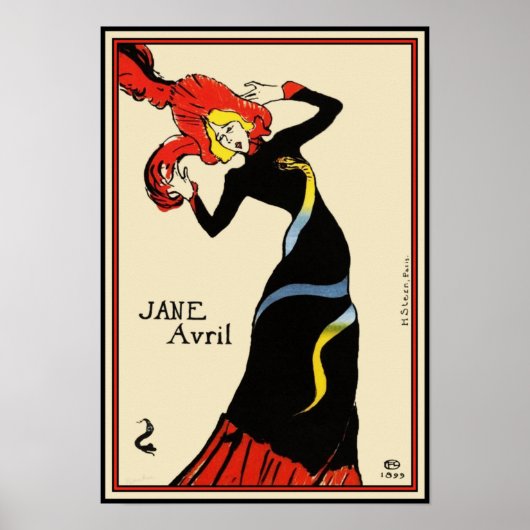 Poster/Print: Toulouse Lautrec - Jane Avril Poster (Vorne)