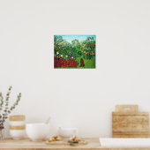 Poster/Print: Tropical Forest with Monkeys Poster (Küche)