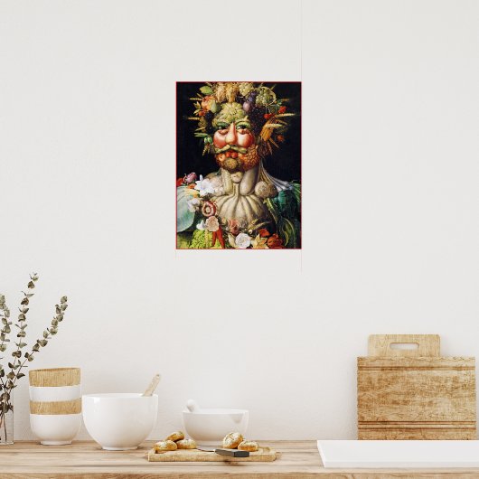 Poster/Print: Vertumnus (Portrait von Rudolf II) Poster (Küche)