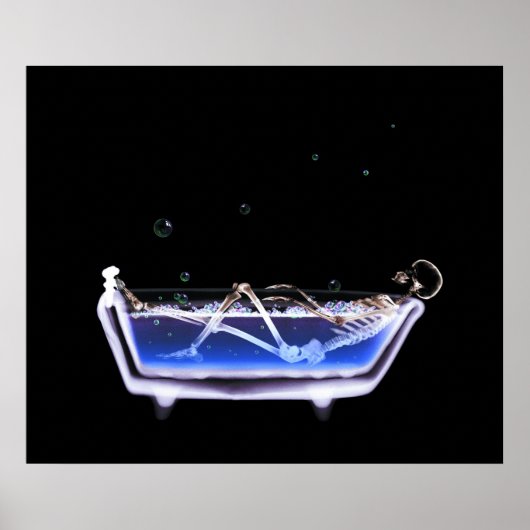 Poster/Print X-Ray Skeleton Bath Original Poster (Vorne)