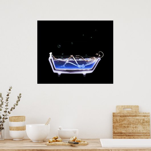 Poster/Print X-Ray Skeleton Bath Original Poster (Küche)
