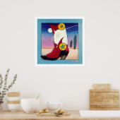 Poster, Prints - Cowboy-Boot, alles bedruckt Poster (Küche)