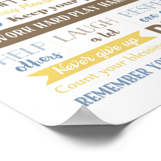 Poster Prints - Familienregeln (Ecke)