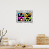 Poster, Prints - Java Addictions Pop Art Poster (Küche)