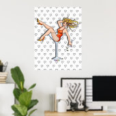 Poster, Prints - Mädchen in einem Martini-Glas, Ol Poster (Heimbüro)