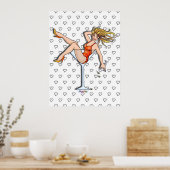 Poster, Prints - Mädchen in einem Martini-Glas, Ol Poster (Küche)