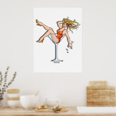 Poster, Prints - Mädchen in einem Martini-Glas, Ol Poster (Küche)