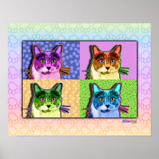 Poster, Prints - Pop Art Tom Cat Poster (Vorne)