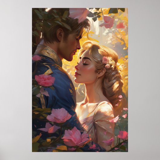 Poster - Prinz Charming und Prinzessin Liebe Kiss (Vorne)