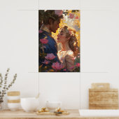 Poster - Prinz Charming und Prinzessin Liebe Kiss (Küche)