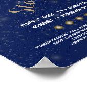 POSTER Prom Senior Junior, Night Stars, blau, Ster (Ecke)