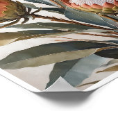 Poster Protea Blume Malerei Wand Art Room Decke (Ecke)