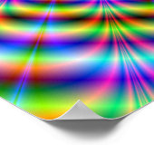 Poster Psychedelic Neon Ripples (Ecke)