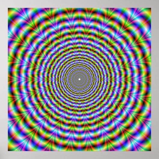 Poster Psychedelic Neon Ripples (Vorne)