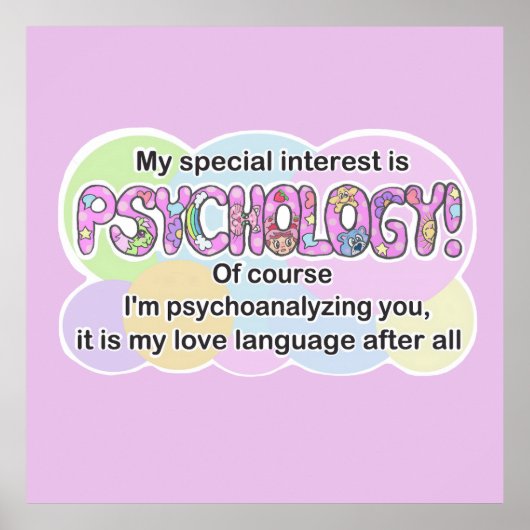 Poster Psychology Love Language (ADHD, Autistic) (Vorne)