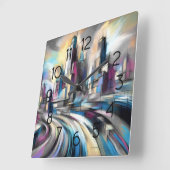 Poster Quadratische Wanduhr (Winkel)