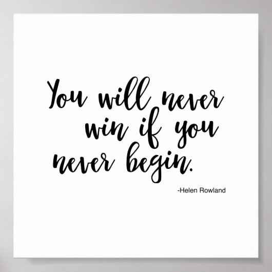 Poster Quoting Helen Rowland - Erfolg (Vorne)