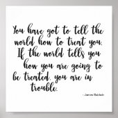 Poster Quoting James Baldwin (Vorne)