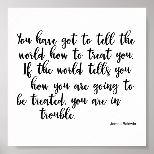 Poster Quoting James Baldwin (Vorne)