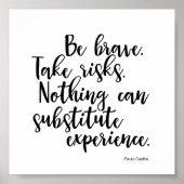 Poster Quoting Paulo Coelho - Erfahrung (Vorne)