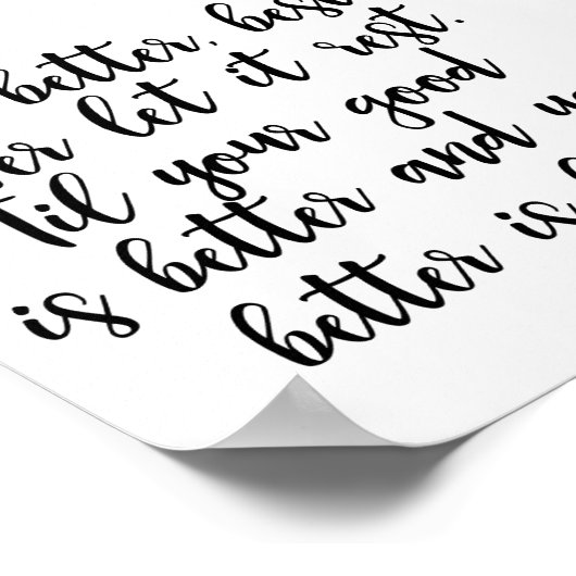 Poster Quoting St. Jerome - Selbstverbesserung (Ecke)